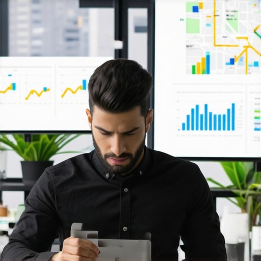 SEO specialist reviewing local search data and maps