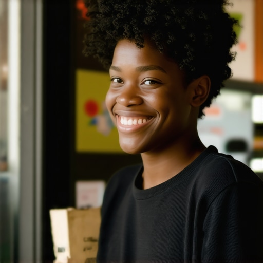 Community Engagement and Local SEO Local business owner interacting with community in front of their storefront, illustrating local SEO success