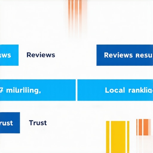 Local SEO Review Impact Graph Graph illustrating how reviews influence local search rankings