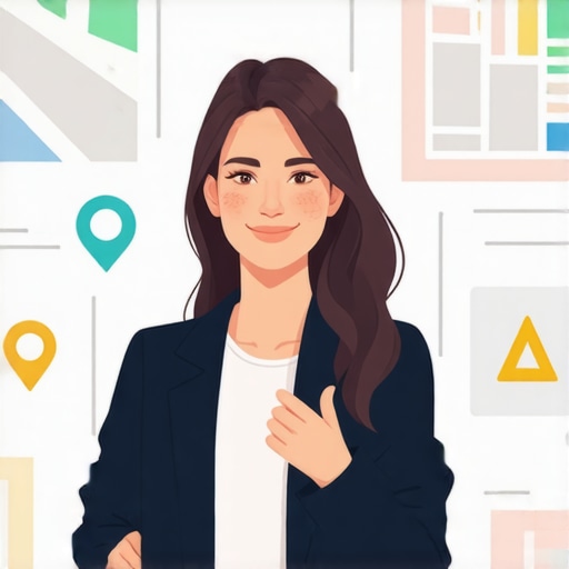 Business owner participating in local event with landmarks and maps