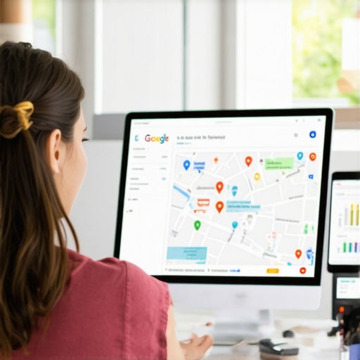 Digital marketer working on local SEO and maps optimization