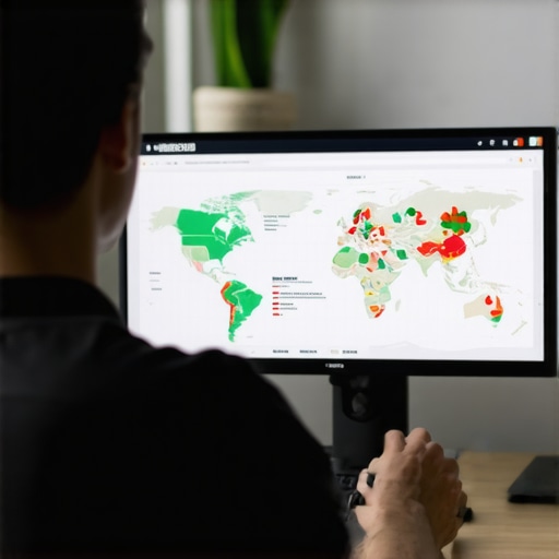 A person reviewing local SEO and maps update analytics on a laptop.