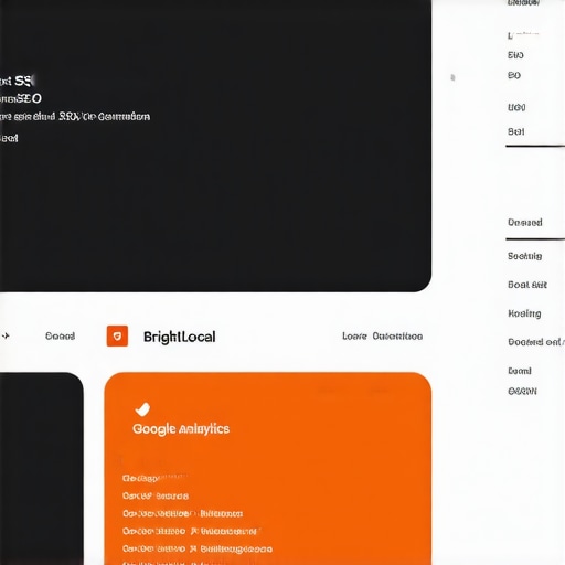 Dashboard screenshot showing local SEO tools like BrightLocal and Google Analytics used for regular SEO maintenance.