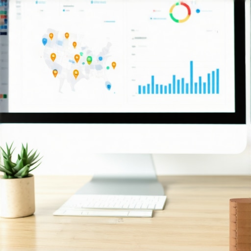 Analyzing Local SEO Data Person reviewing local SEO analytics and maps performance