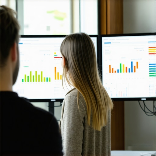 Data-driven Local SEO Optimization Person reviewing local SEO analytics on a computer screen