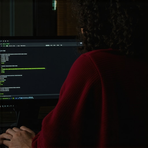 Digital marketer reviewing SEO dashboard for local search optimization.