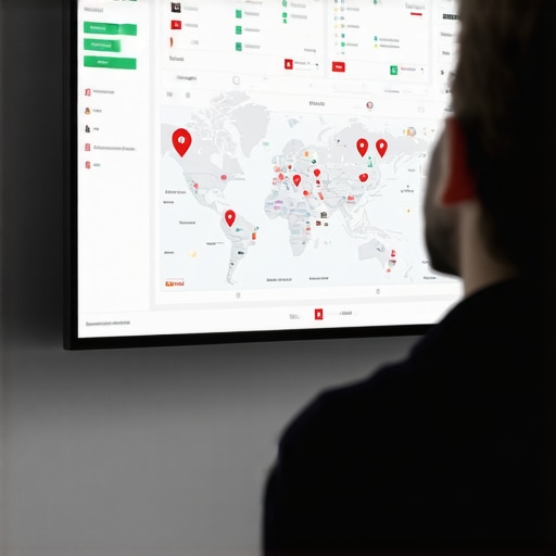 Person reviewing local SEO analytics on a digital dashboard