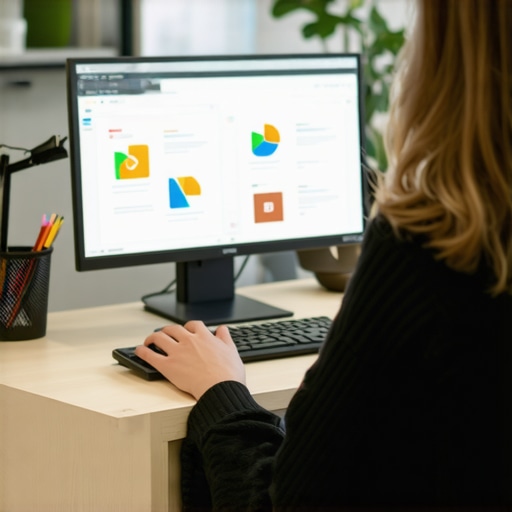 Optimizing GMB Profile for Local SEO in 2026 Person updating Google My Business profile on a computer to improve local SEO rankings.