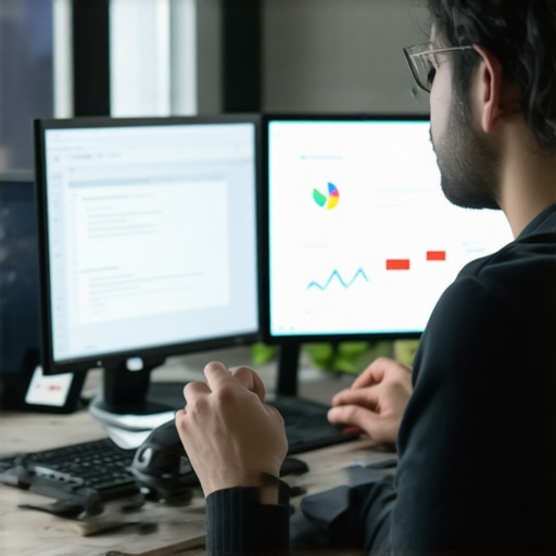 Person working on website SEO tasks for local search optimization