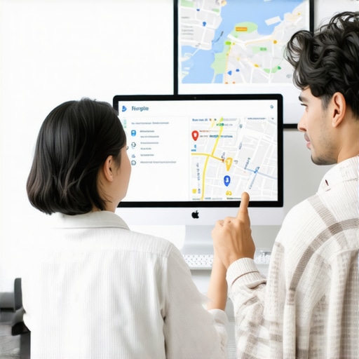 Optimizing Map SEO with Advanced Tools in 2025 Business owner using BrightLocal and Schema Pro for local SEO maintenance