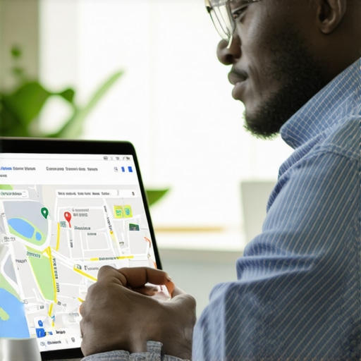 Optimizing Your Maps Listing Business owner optimizing Google Maps profile on laptop