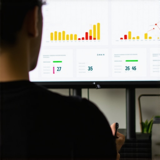 Person reviewing local SEO metrics and tools on a computer.