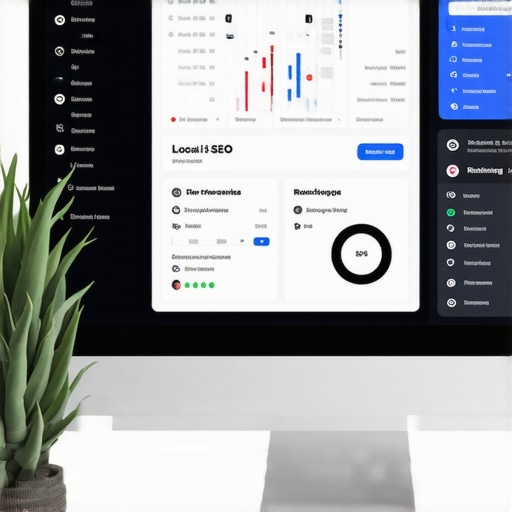 A digital marketing dashboard showing local SEO performance metrics for 2026.