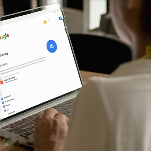Person editing Google My Business listing on laptop for local SEO