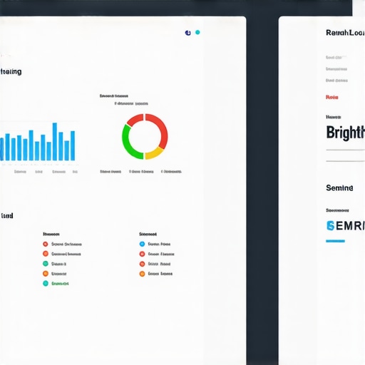 A computer screen displaying SEO analytics and local rankings