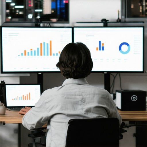 SEO professional monitoring local search rankings and citation health on multiple screens.