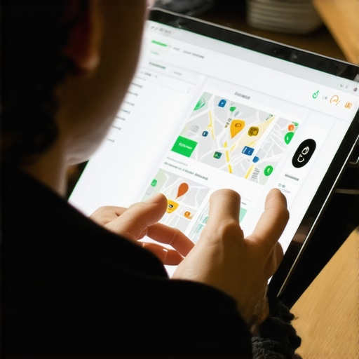 Person reviewing business listings on a computer screen