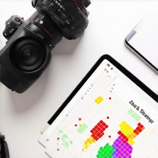 Professional local SEO workspace showing a maps seo list heatmap tool and ranking strategy for 2025.