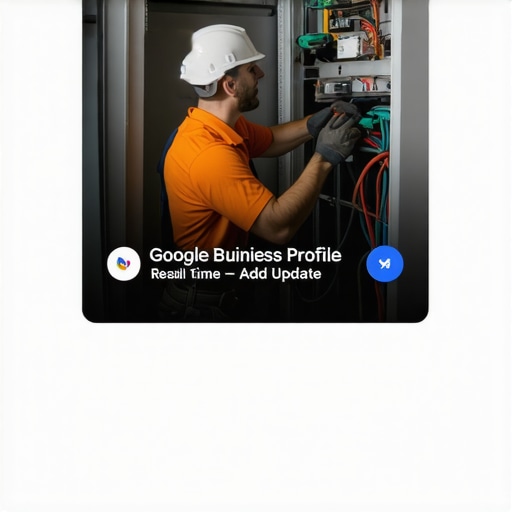 Active Google Business Profile Update Example A close-up of a mobile phone showing a real-time local business update to demonstrate active engagement.
