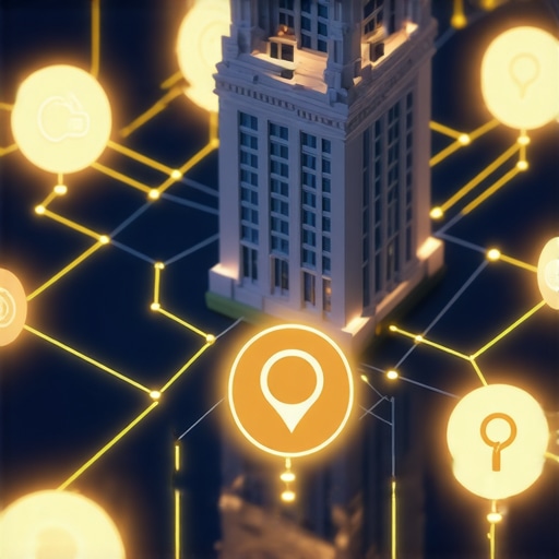 Building a Strong Local Business Entity in 2025 An illustration showing a business connected to local news and social media to prove entity authority for SEO.