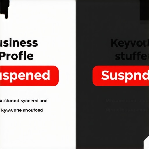 A visual representation of a Google Business Profile suspension notice due to over-optimization.