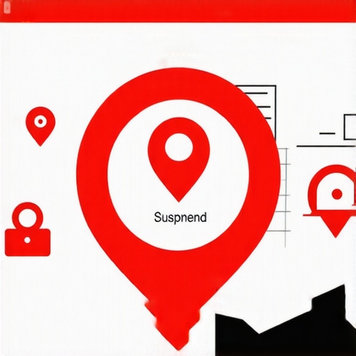 A visual representation of a Google Business Profile suspension due to improper SEO tactics.