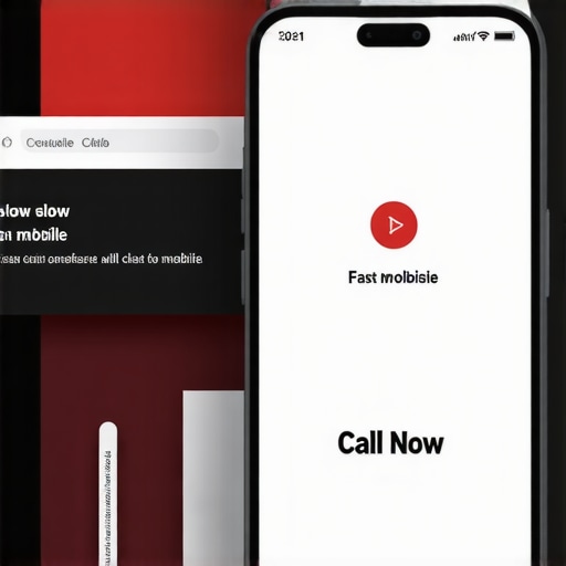 Comparing Poor vs Great Mobile Local SEO Design Visual comparison of mobile site speed and user interface for local business