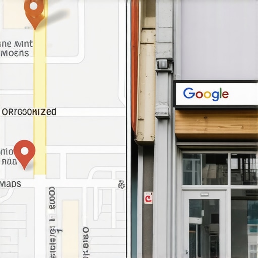Comparison between a messy business listing and a clean, verified map profile