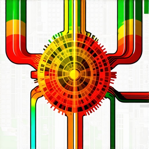 A visual representation of local search rankings across a city using a grid tracking tool with green and red indicators.