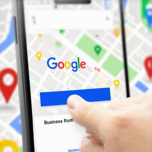 Close-up of a finger clicking the call button on a local business Google profile