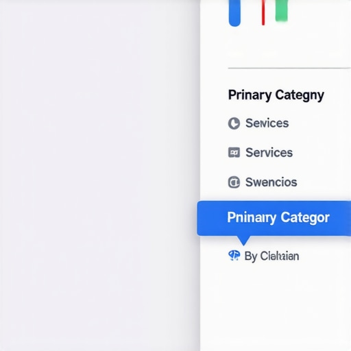 Screen capture of the Google Business Profile interface for category management.