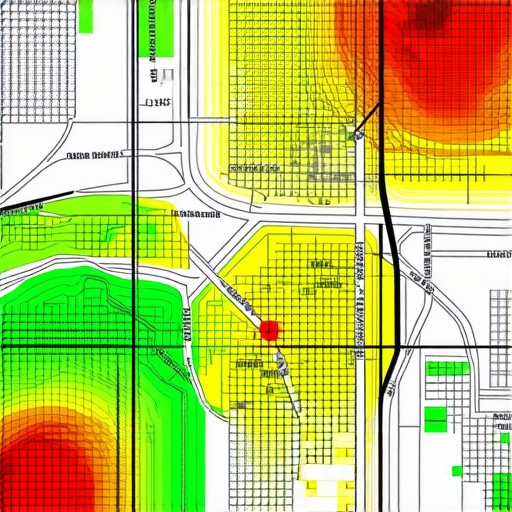 Hyper-Local Ranking Grid Analysis A visualization of Google Maps ranking variations across a specific city grid.