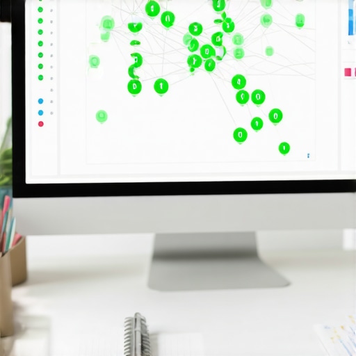 A visual representation of local grid tracking software showing search visibility across different neighborhoods.