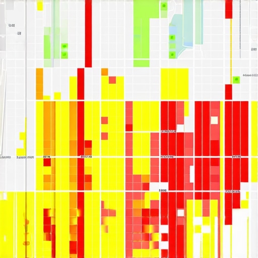 A visual representation of local SEO rank tracking using a grid system to show proximity-based visibility.