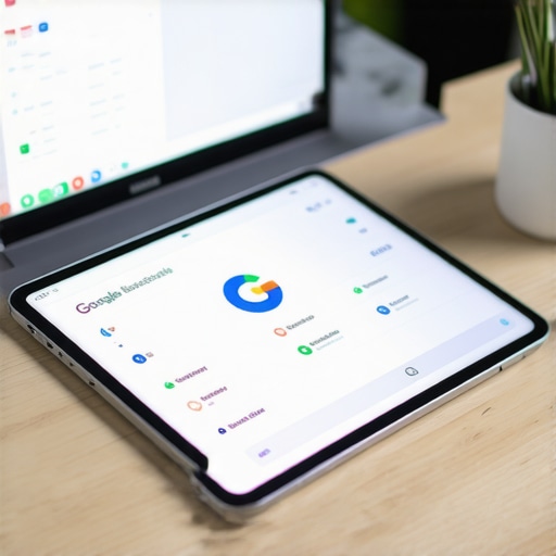 A laptop and tablet showing a successful local business profile audit.