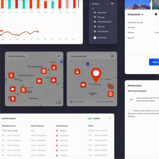 A digital dashboard showing a business profile suspension warning and local SEO audit errors.