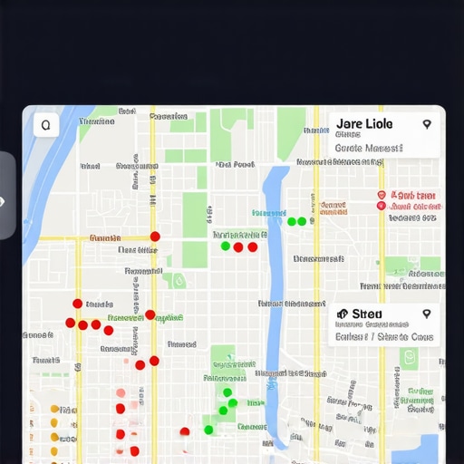 Visualizing local SEO proximity rankings using a digital grid tracking tool.