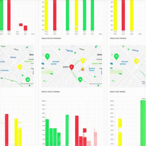 Local SEO ranking grid heat map showing business visibility across a city.