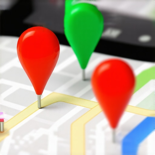 A map illustrating how local search rankings vary by proximity and location.