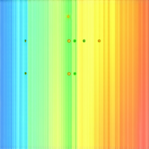 Visualization of local search rankings using a geographic heatmap.
