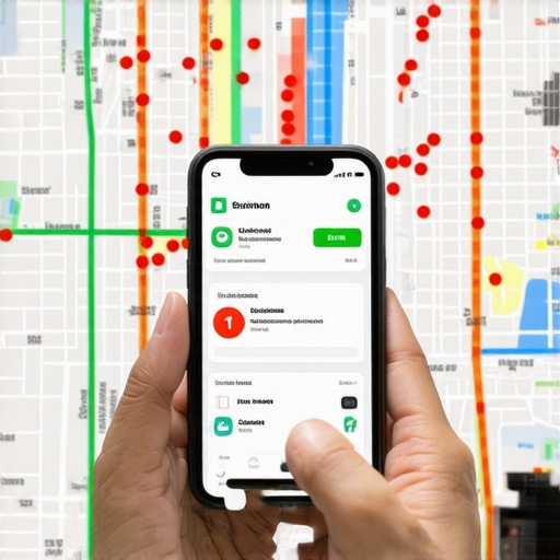 A visual heat map showing how local SEO rankings vary across different neighborhoods.