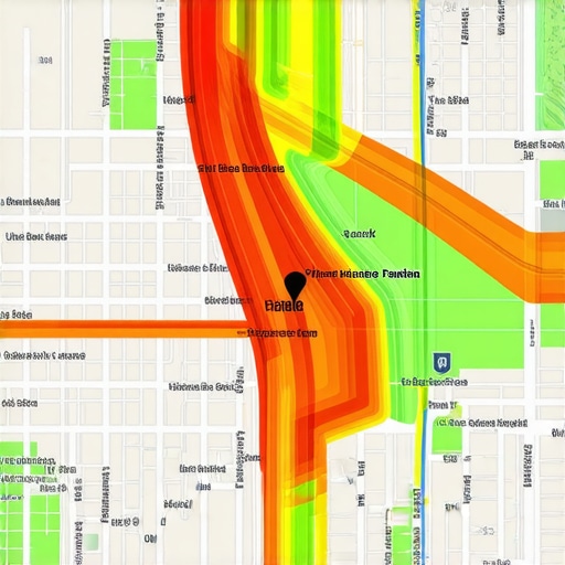 Visualizing how local search rankings diminish based on distance from the business location.