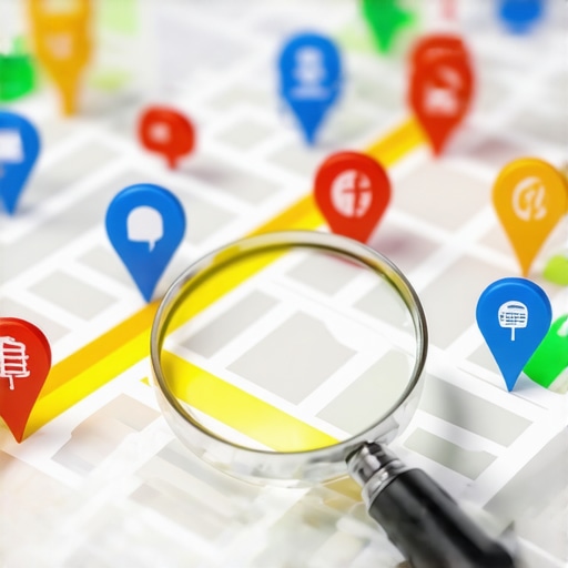Local SEO Ranking Factors 2025 A digital map analysis showing local SEO ranking factors and business map pack dominance.