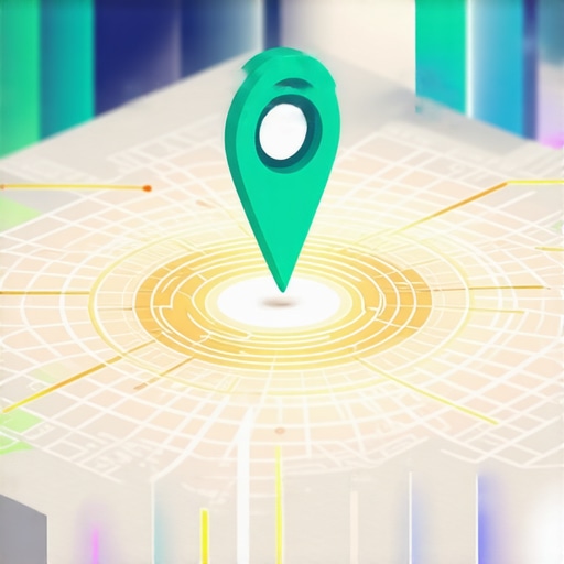A digital map showing how local authority expands a business ranking radius beyond its physical proximity.