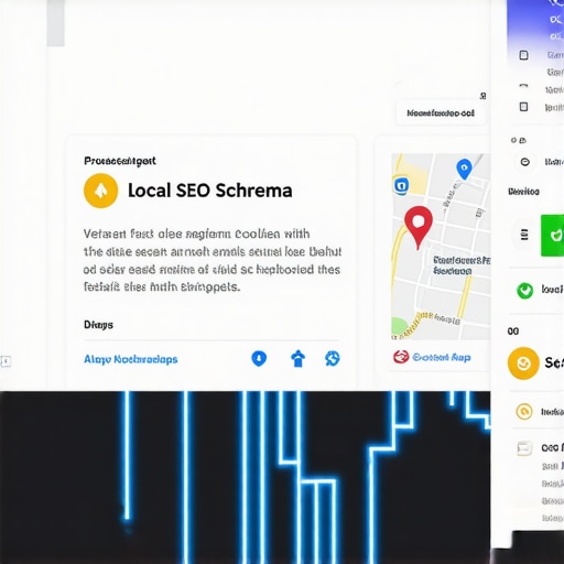 A conceptual illustration showing how local schema and neighborhood backlinks build business trust for Google verification.