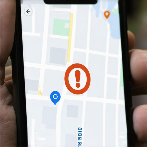 A smartphone showing local search map ranking drops due to profile optimization traps.