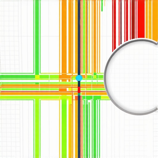 A visual representation of local SEO grid tracking showing search ranking visibility across a city neighborhood.