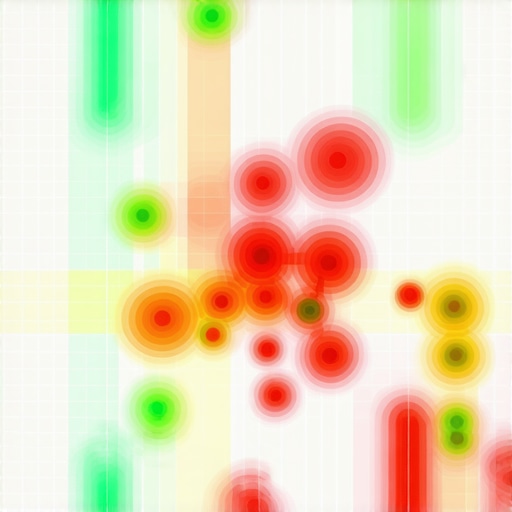 Local Search Proximity Heatmap Analysis A visual representation of local search ranking distribution across a city grid.