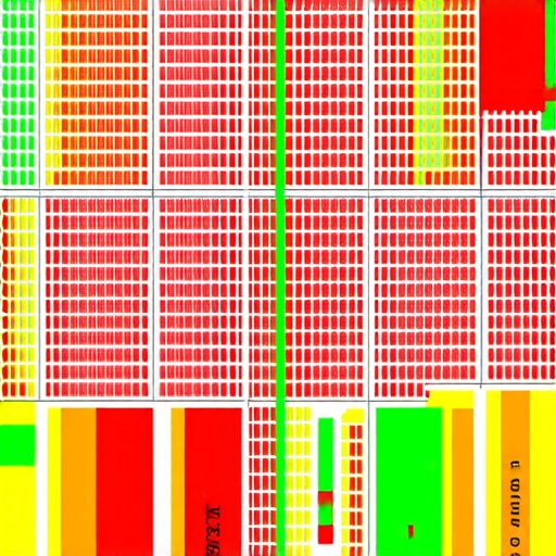 A visual grid showing how local SEO rankings vary by neighborhood.