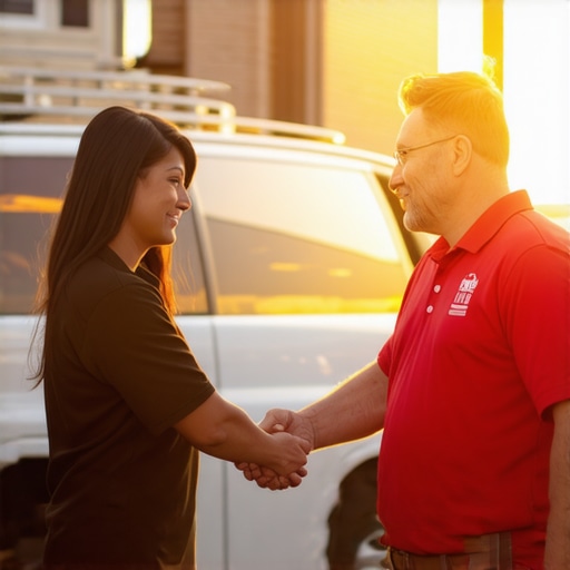 Local business owner building community trust for SEO relevance